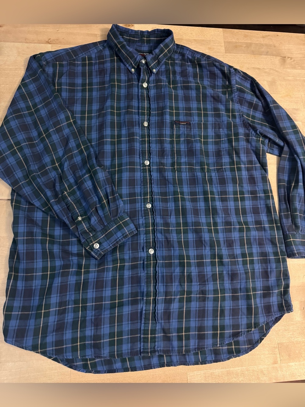 Polo Jeans Co by Ralph Lauren Blue & Green Plaid Button-Down Shirt